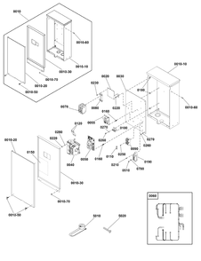 Transfer Switch - Hingeless Enclosure Diagram and Parts List for 040622-00  Briggs and Stratton Generator